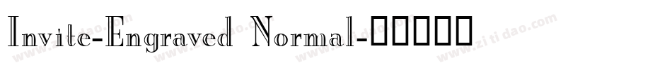 Invite-Engraved Normal字体转换